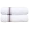 Arkwright Home Aston & Arden Turkish Striped Bath Towel 30x60 Rose (2pk) BT-STT-3060-18-RSE - alternate 1